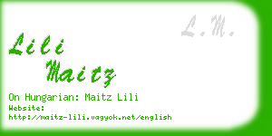 lili maitz business card